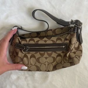 Coach Mini Brown Printed Logo Handbag